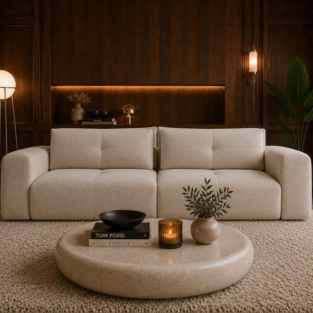 Canapea Extensibilă Nossa, 248 cm, Funcție Pat 200 x 145 cm, Ladă de Depozitare, Design Modern Premium