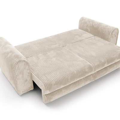 Canapea Extensibilă Bellagio, 260 cm, Funcție Pat 200 x 160 cm, Ladă de Depozitare, Design Modern Premium