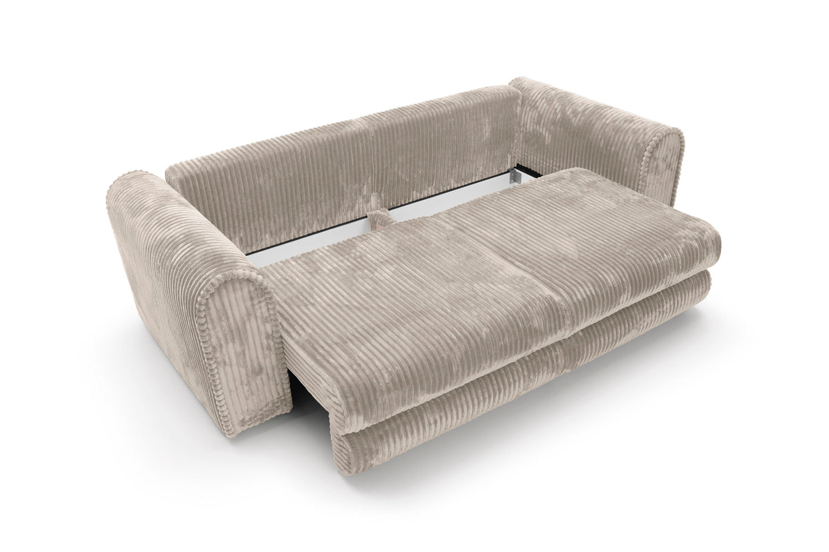 Canapea Extensibilă Bellagio, 260 cm, Funcție Pat 200 x 160 cm, Ladă de Depozitare, Design Modern Premium