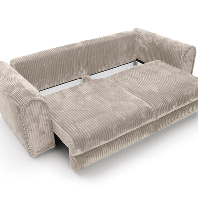 Canapea Extensibilă Bellagio, 260 cm, Funcție Pat 200 x 160 cm, Ladă de Depozitare, Design Modern Premium