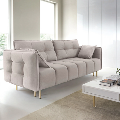 Canapea Extensibilă Cairo, 222 cm, Funcție Pat 200 x 140 cm, Ladă de Depozitare, Pocket Spring, Design Modern Premium
