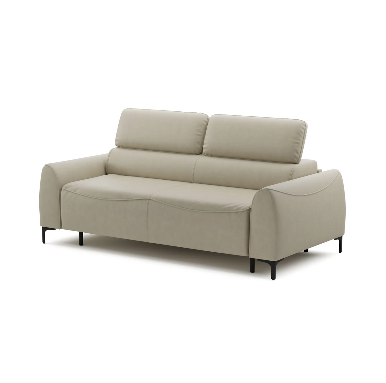 Canapea Extensibilă Modena, 208 cm, Pat 200 x 140 cm, Sistem Italian, Tetiere Reglabile, Design Modern Premium