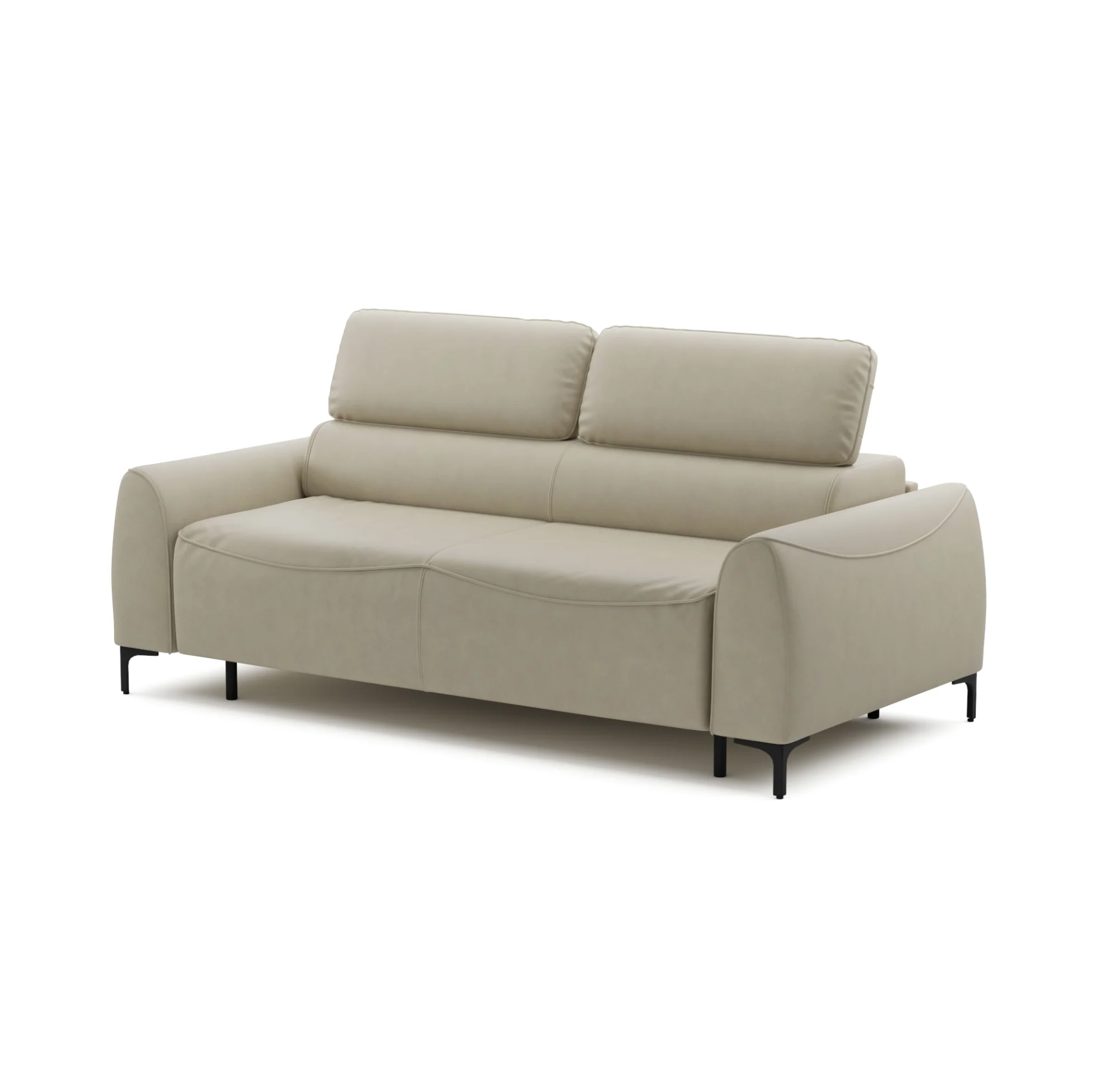 Canapea Extensibilă Modena, 208 cm, Pat 200 x 140 cm, Sistem Italian, Tetiere Reglabile, Design Modern Premium