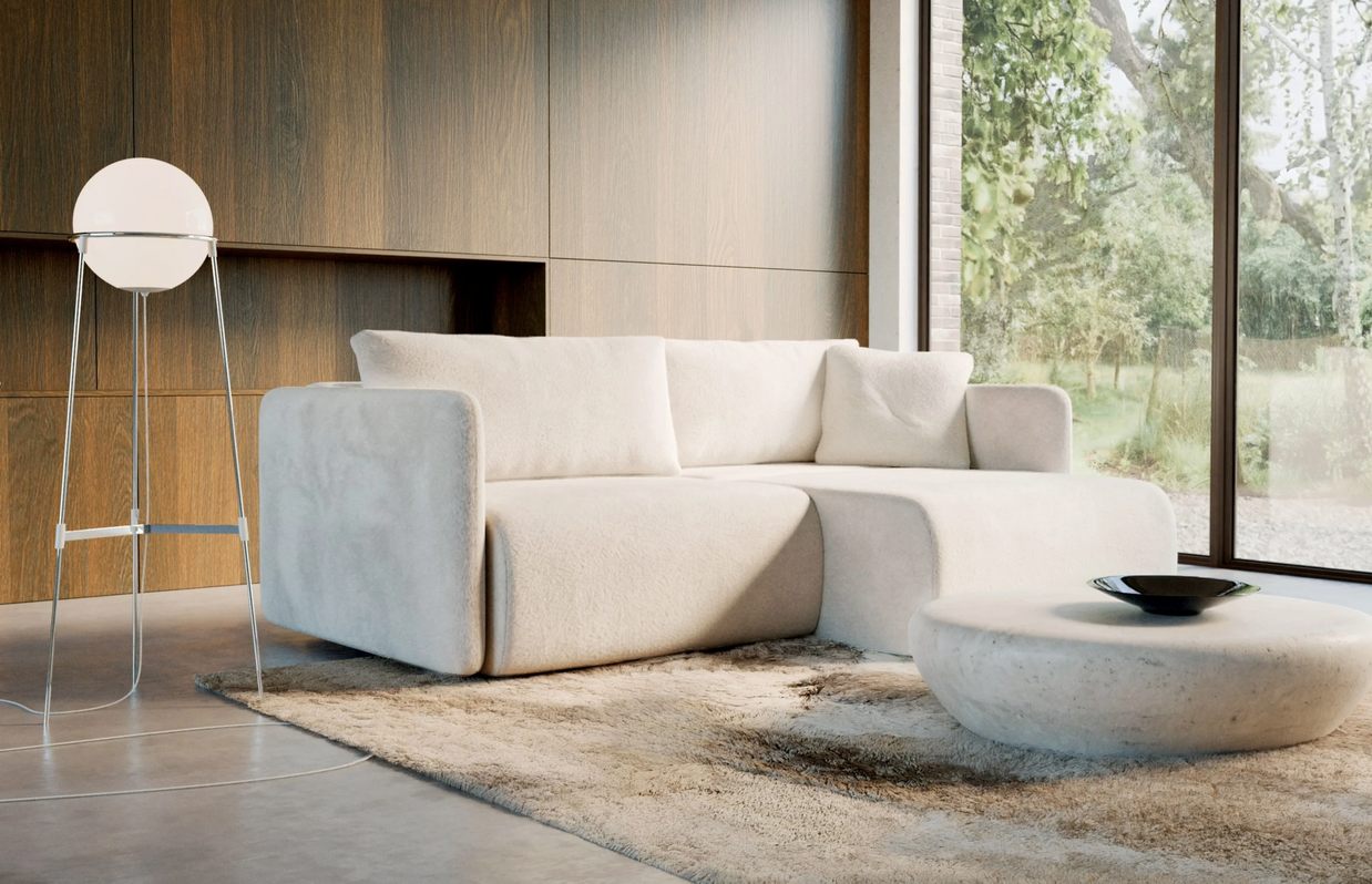 Canapea Extensibilă Zenora, 227 cm, Funcție Pat 200 x 160 cm, Configurare Colțar Stânga/Dreapta, Ladă de Depozitare, 4 in 1