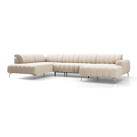 Colțar Pandora III, 290 x 221 cm, Extensie Electrică a Șezutului, Tetiere Reglabile, Design Modern Premium