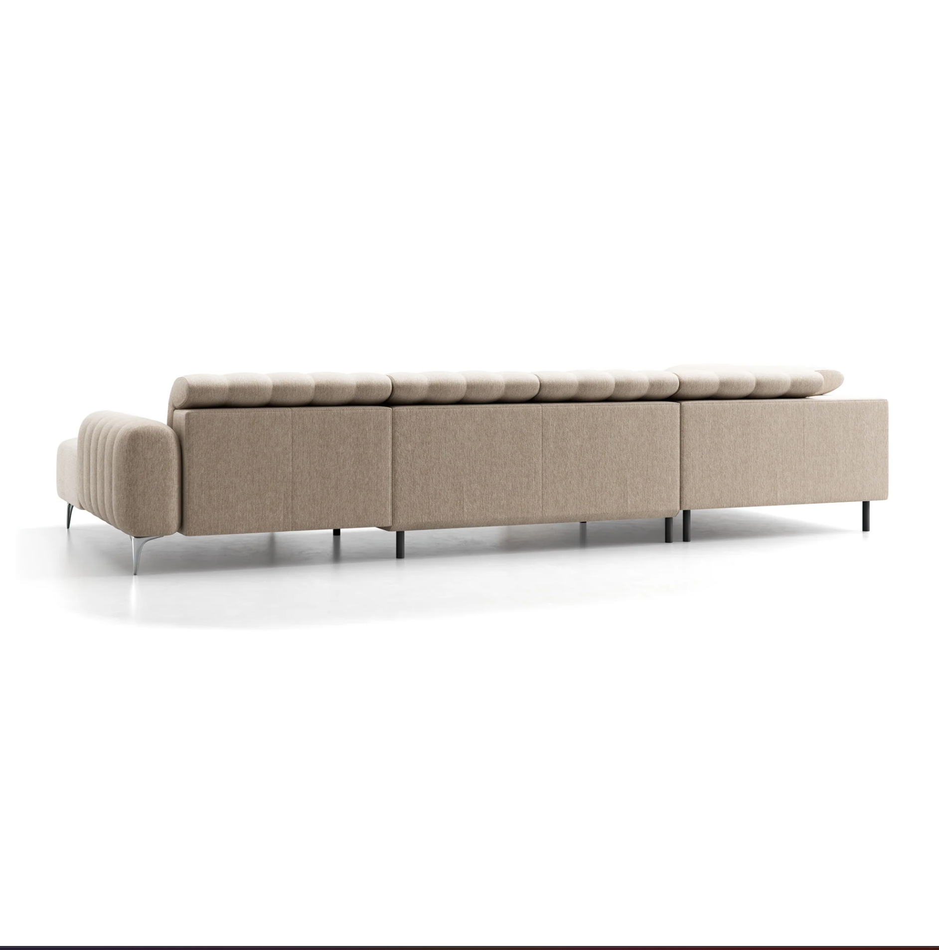 Colțar Pandora III, 290 x 221 cm, Extensie Electrică a Șezutului, Tetiere Reglabile, Design Modern Premium