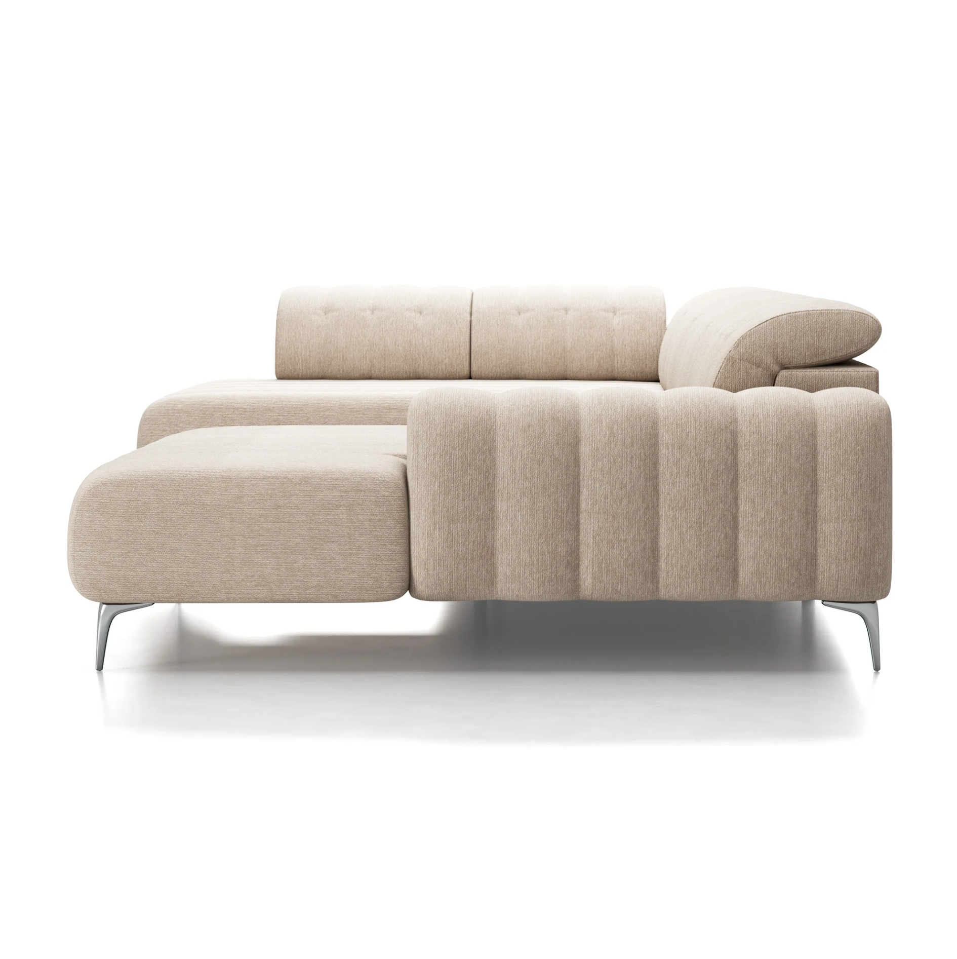 Colțar Pandora III, 290 x 221 cm, Extensie Electrică a Șezutului, Tetiere Reglabile, Design Modern Premium