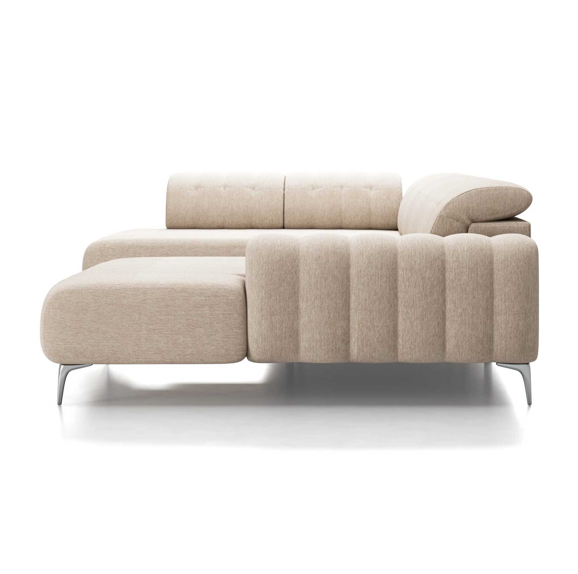 Colțar Pandora III, 290 x 221 cm, Extensie Electrică a Șezutului, Tetiere Reglabile, Design Modern Premium