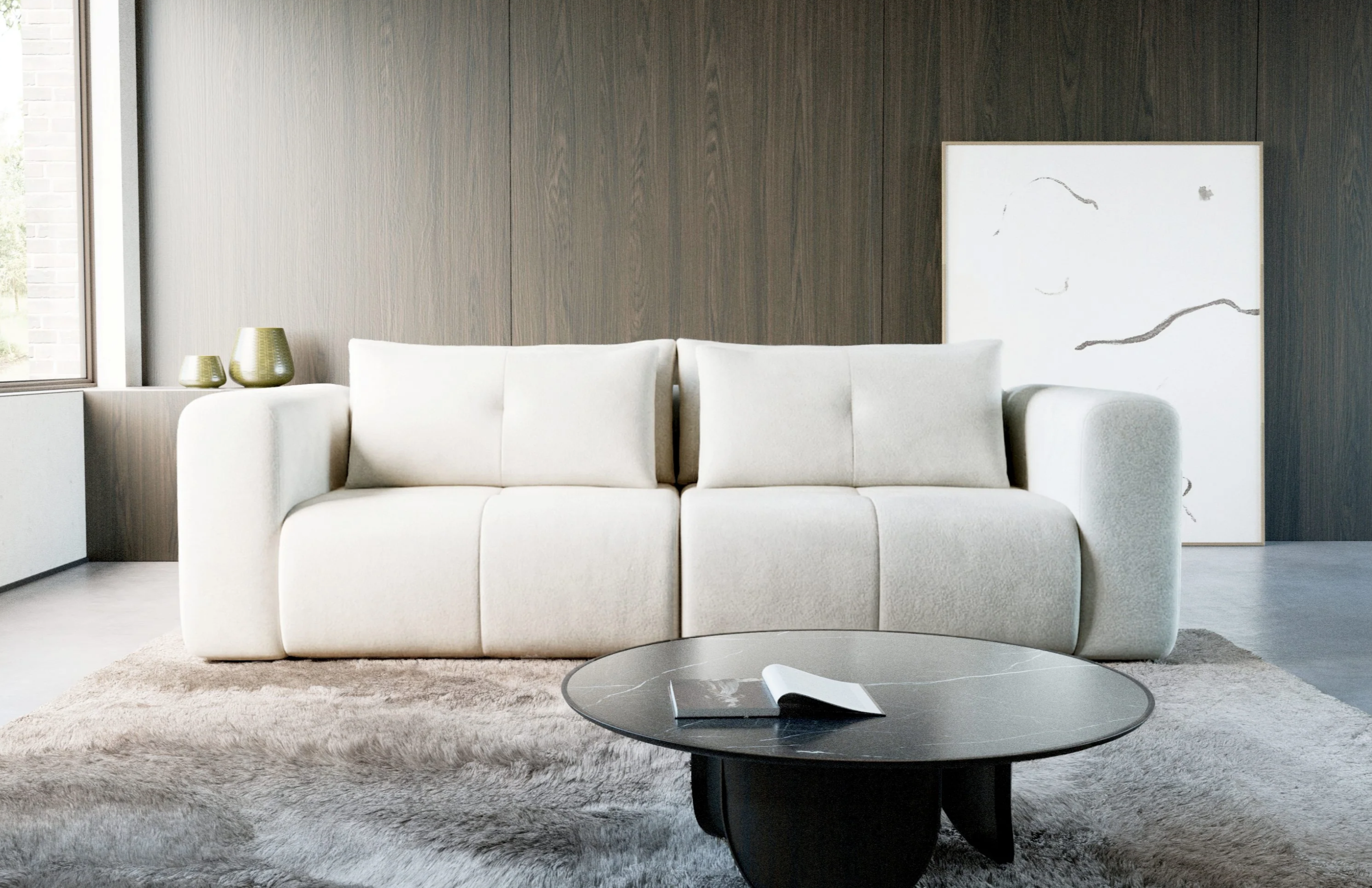 Canapea Extensibilă Nossa, 248 cm, Funcție Pat 200 x 145 cm, Ladă de Depozitare, Design Modern Premium
