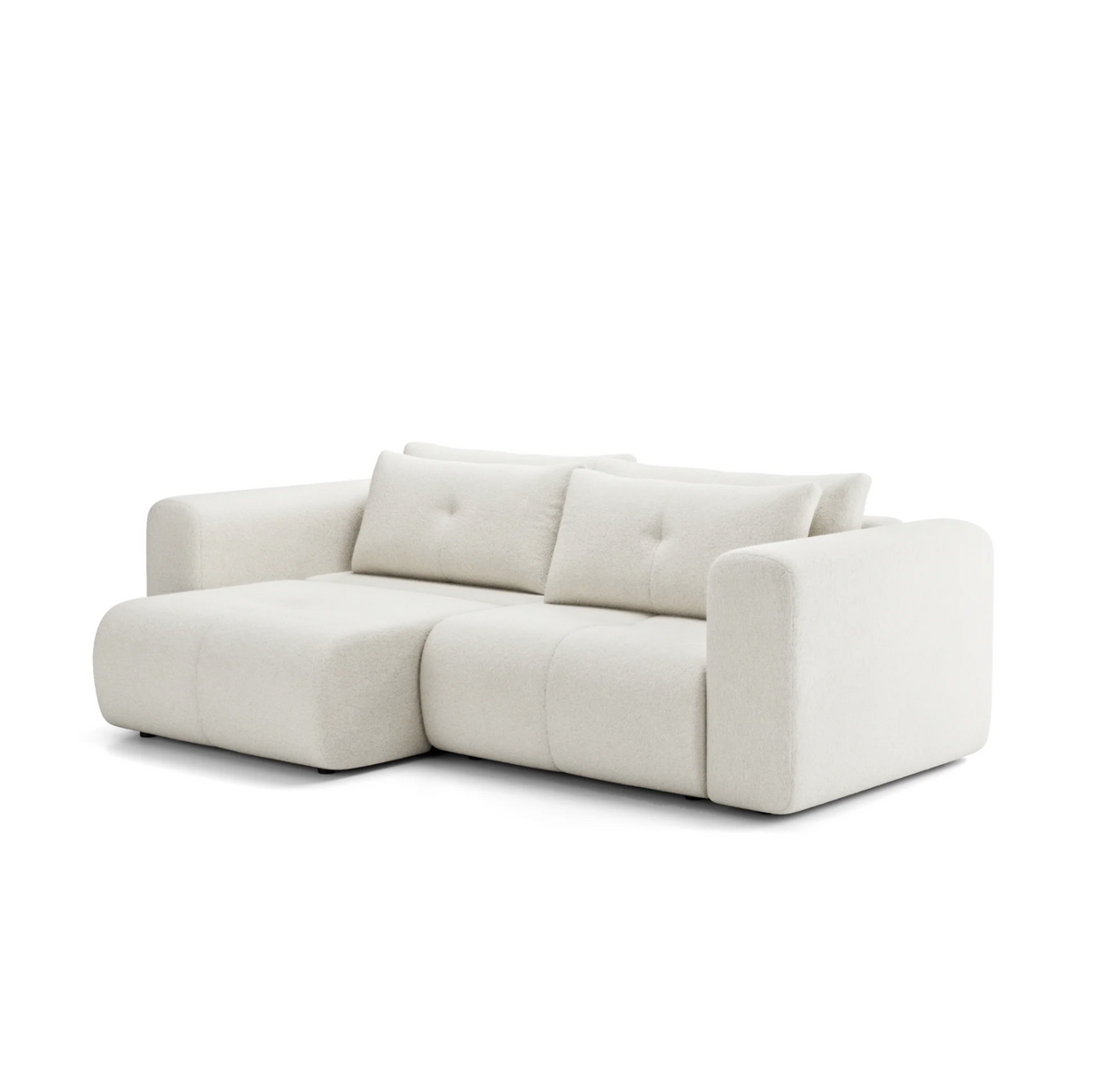 Canapea Extensibilă Nossa, 248 cm, Funcție Pat 200 x 145 cm, Ladă de Depozitare, Design Modern Premium