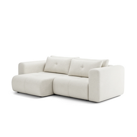 Canapea Extensibilă Nossa, 248 cm, Funcție Pat 200 x 145 cm, Ladă de Depozitare, Design Modern Premium