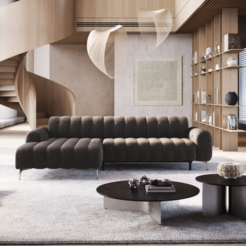 Colțar Pandora I, 283 cm, Extensie Electrică a Șezutului, Funcție Dormit 230 x 90 cm, Tetiere Reglabile, Design Premium