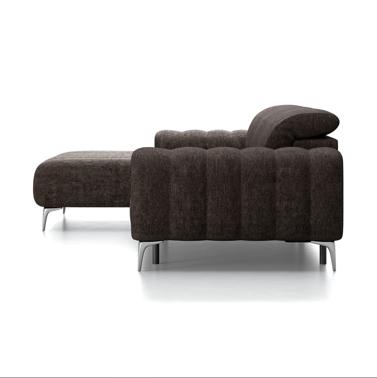 Colțar Pandora I, 283 cm, Extensie Electrică a Șezutului, Funcție Dormit 230 x 90 cm, Tetiere Reglabile, Design Premium