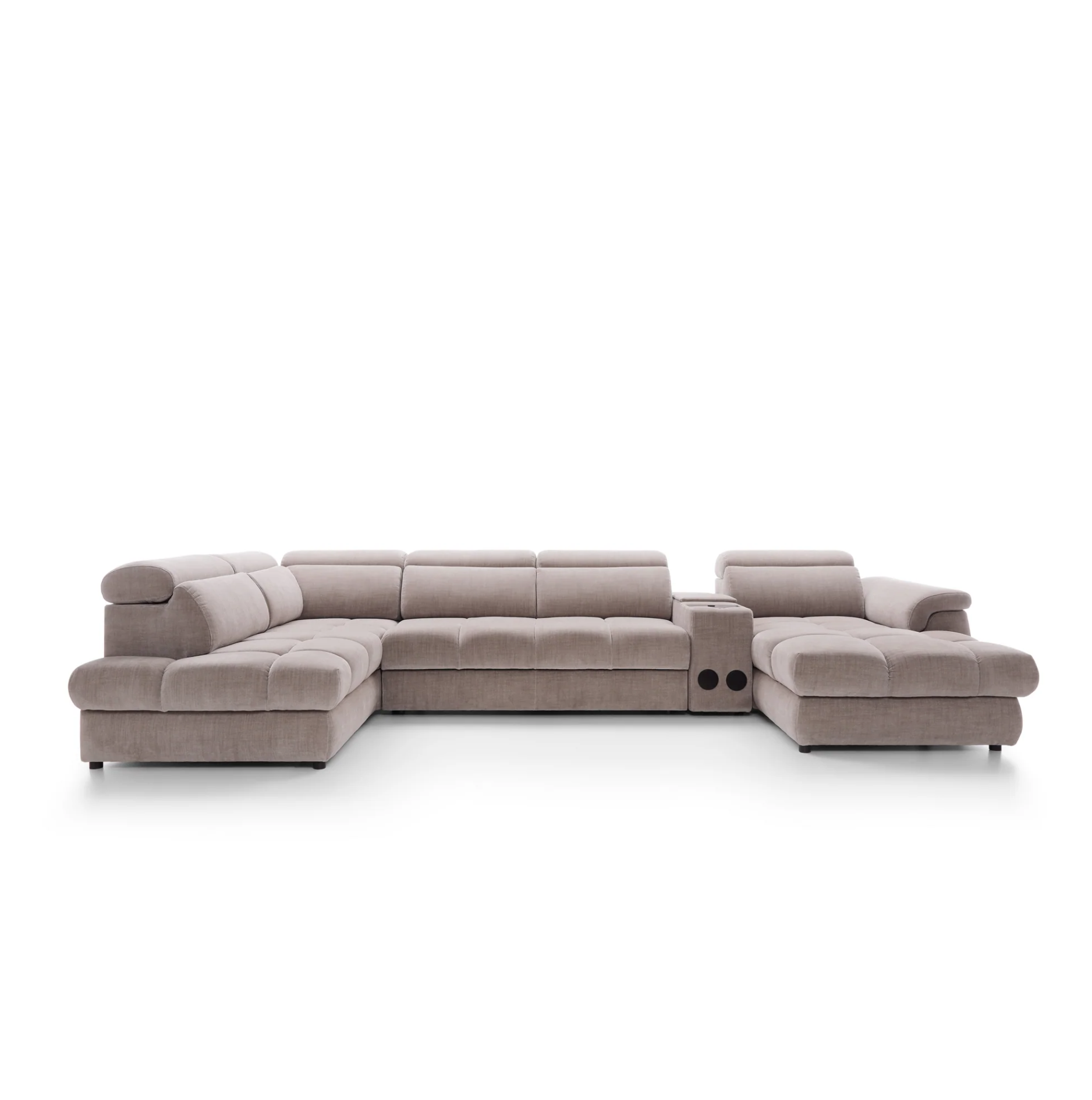 Colțar Modular Vento, 398 cm, Funcție Pat 210 x 130 cm, Tetiere Reglabile, Spațiu Depozitare, Design Premium