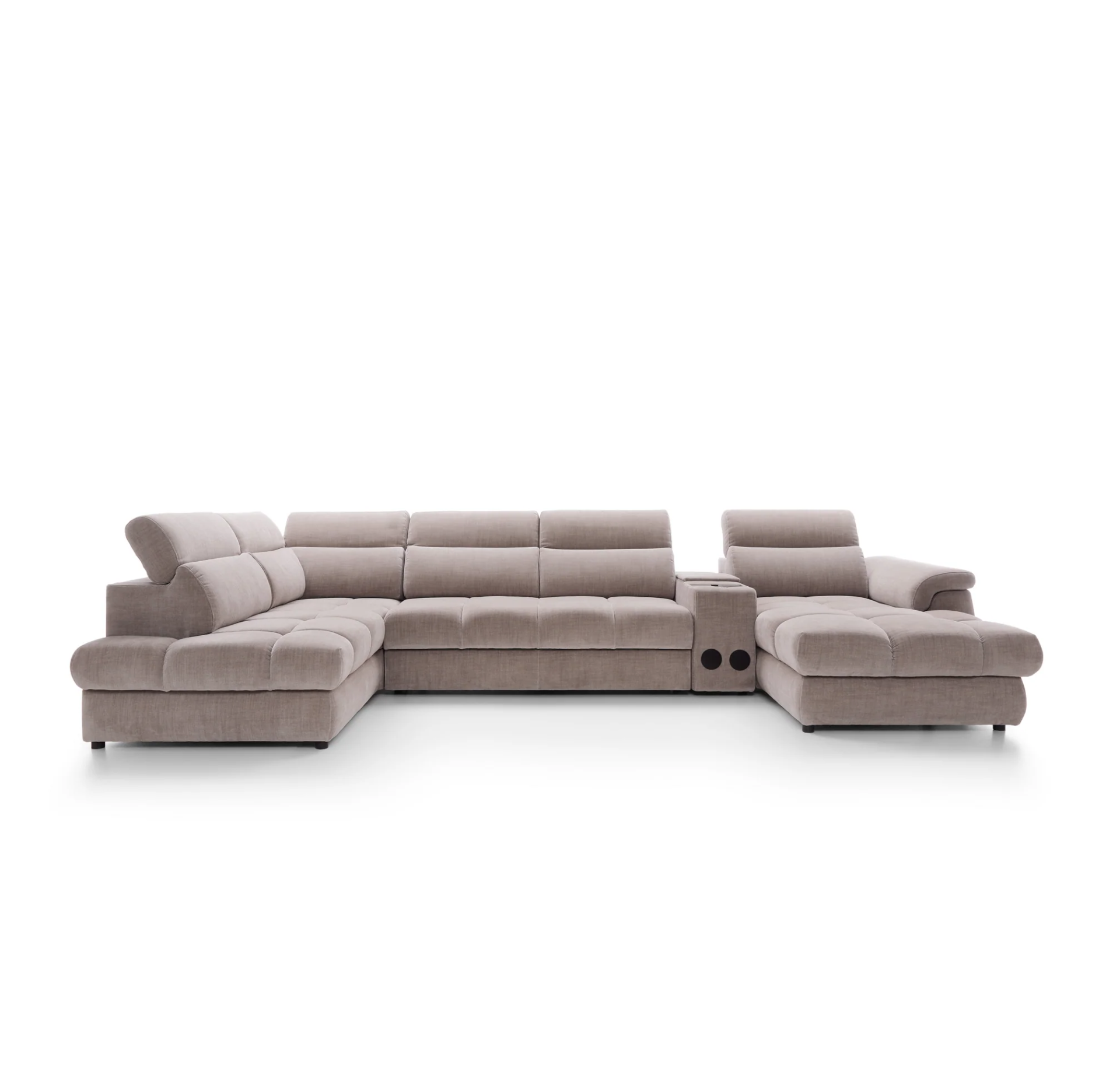 Colțar Modular Vento, 398 cm, Funcție Pat 210 x 130 cm, Tetiere Reglabile, Spațiu Depozitare, Design Premium