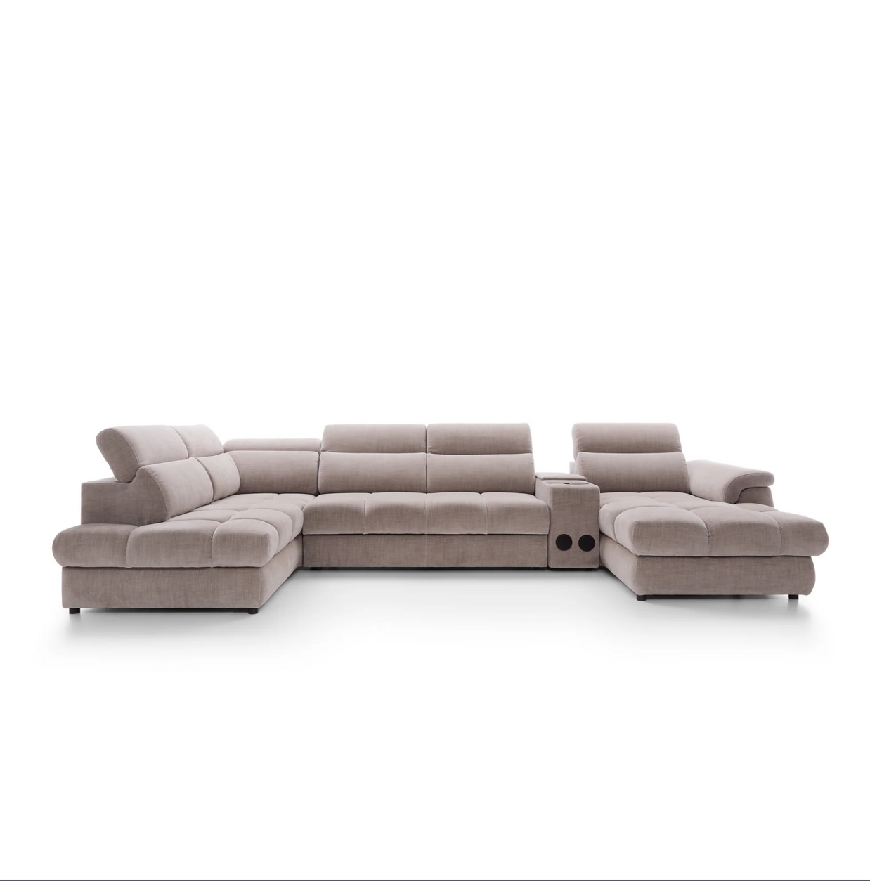 Colțar Modular Vento, 398 cm, Funcție Pat 210 x 130 cm, Tetiere Reglabile, Spațiu Depozitare, Design Premium