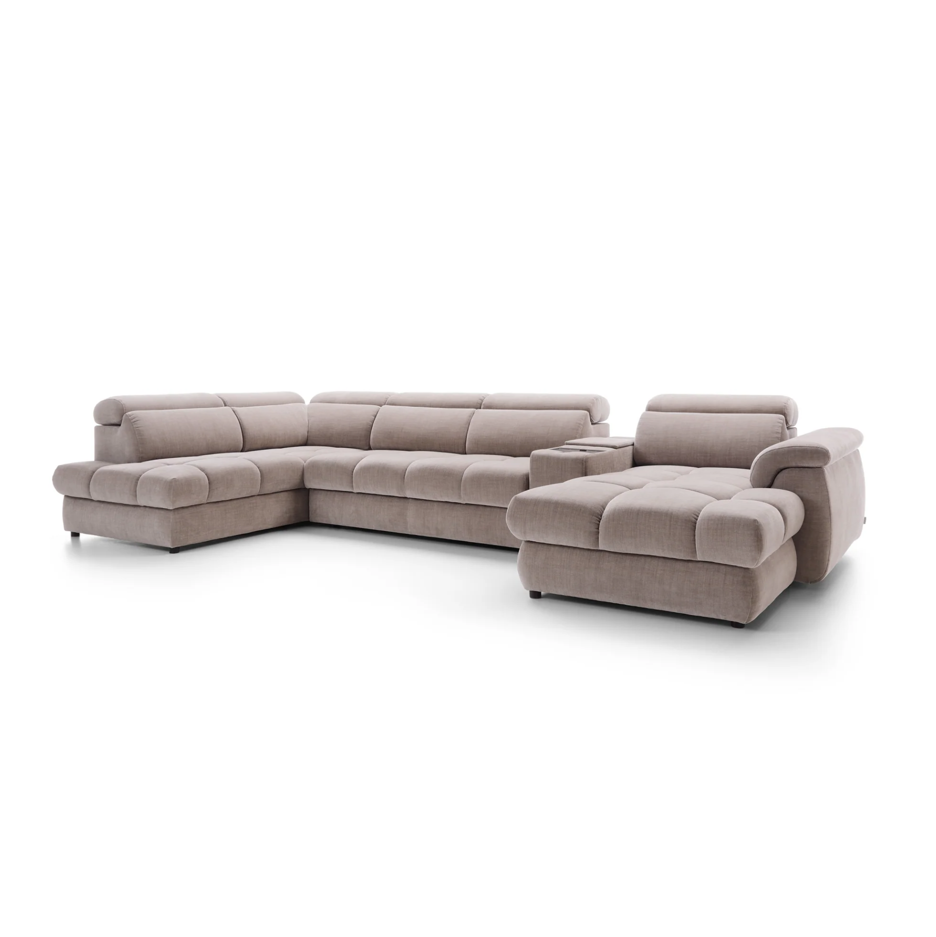 Colțar Modular Vento, 398 cm, Funcție Pat 210 x 130 cm, Tetiere Reglabile, Spațiu Depozitare, Design Premium