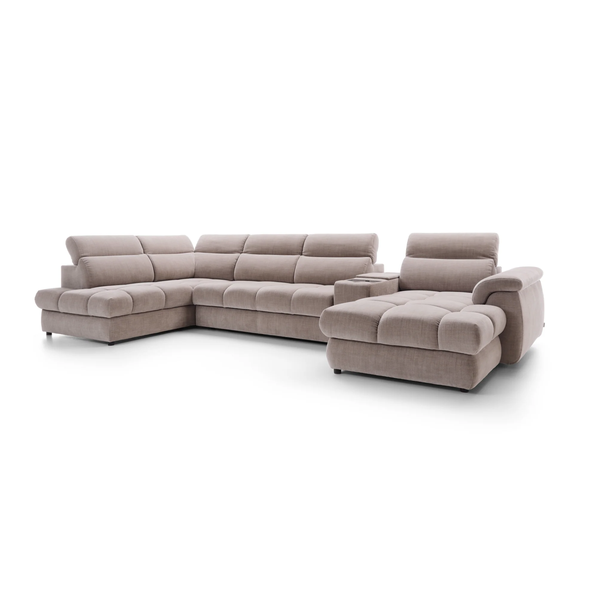 Colțar Modular Vento, 398 cm, Funcție Pat 210 x 130 cm, Tetiere Reglabile, Spațiu Depozitare, Design Premium