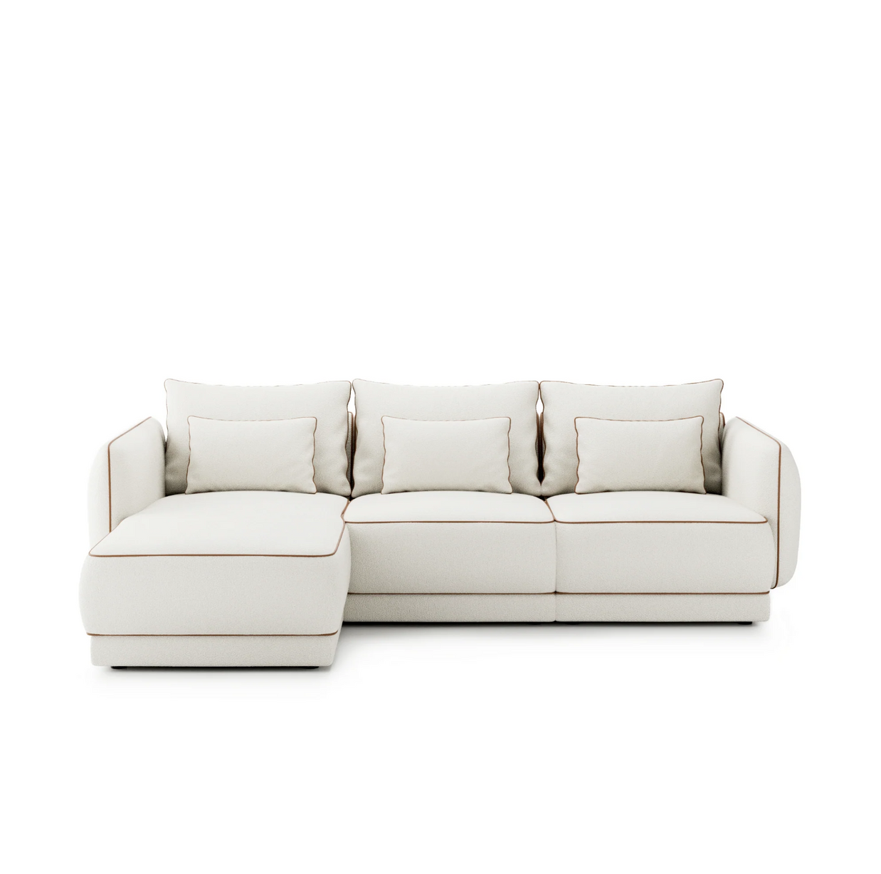 Colțar Modular Yvette, 290 cm, Perne cu Puf Natural, Spumă HR Premium, Design Contemporan Luxury