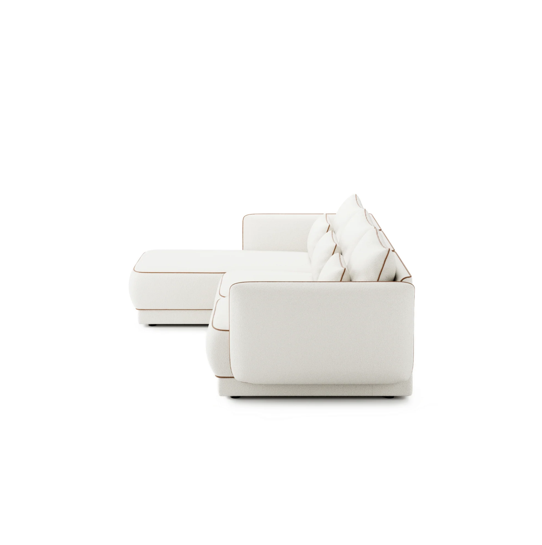 Colțar Modular Yvette, 290 cm, Perne cu Puf Natural, Spumă HR Premium, Design Contemporan Luxury