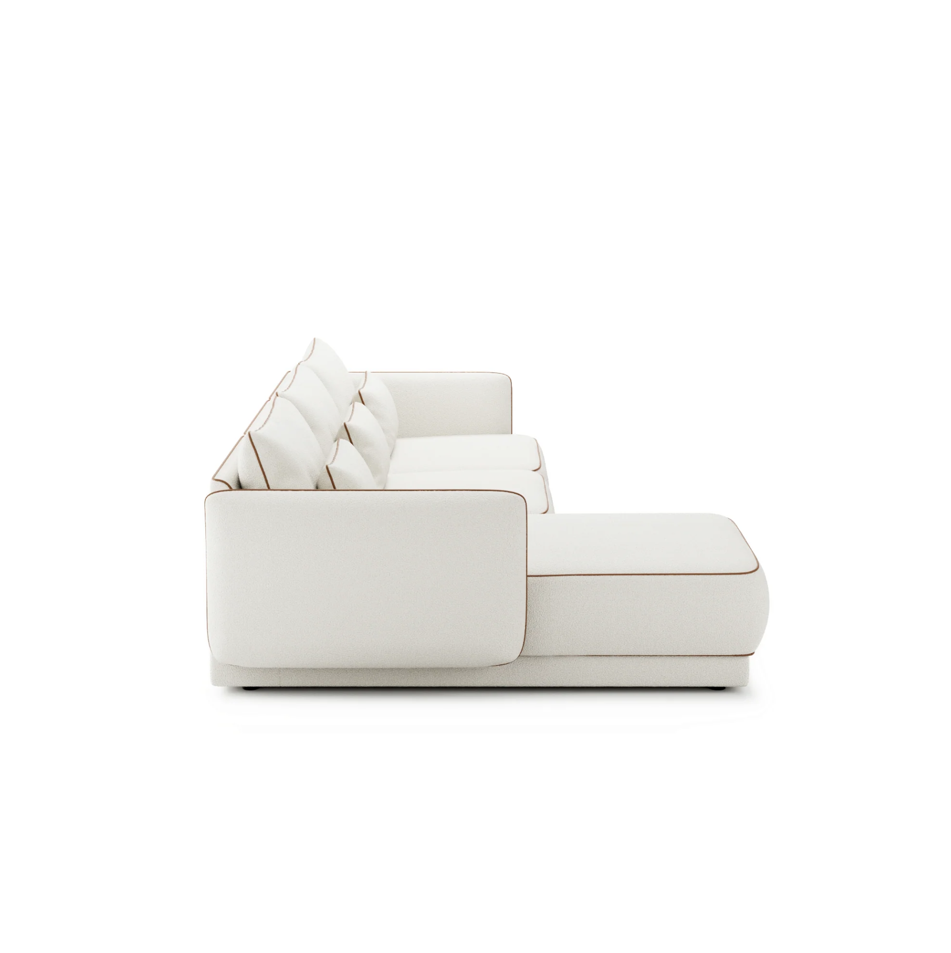 Colțar Modular Yvette, 290 cm, Perne cu Puf Natural, Spumă HR Premium, Design Contemporan Luxury