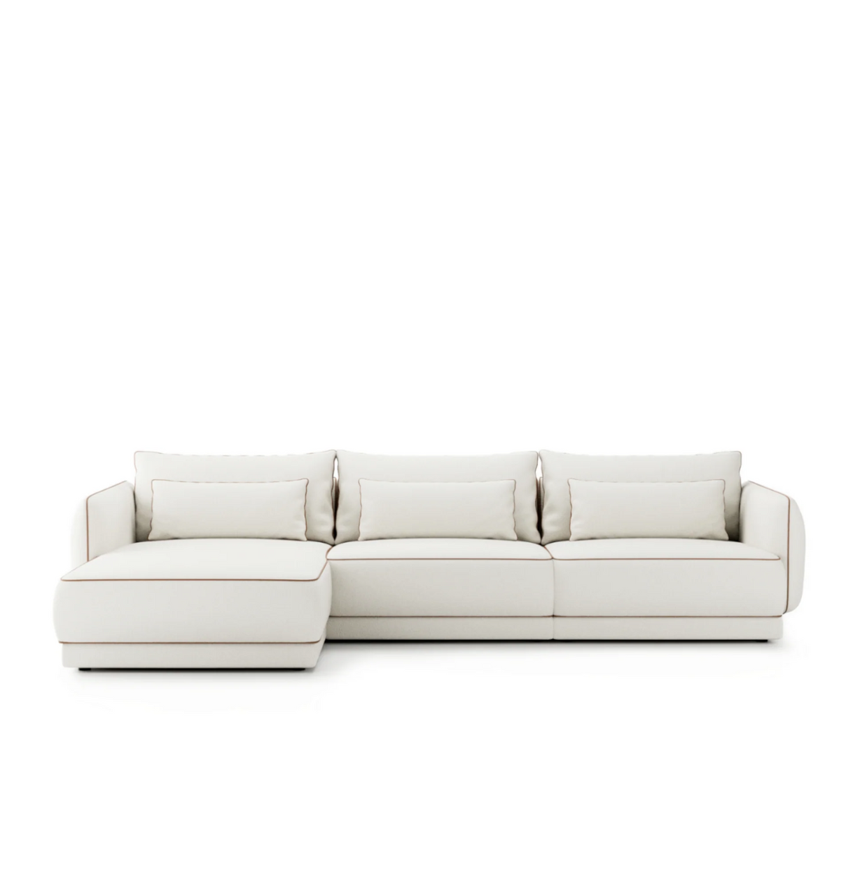 Colțar Modular Yvette, 340 cm, Perne cu Puf Natural, Spumă HR Premium, Design Luxury Contemporan