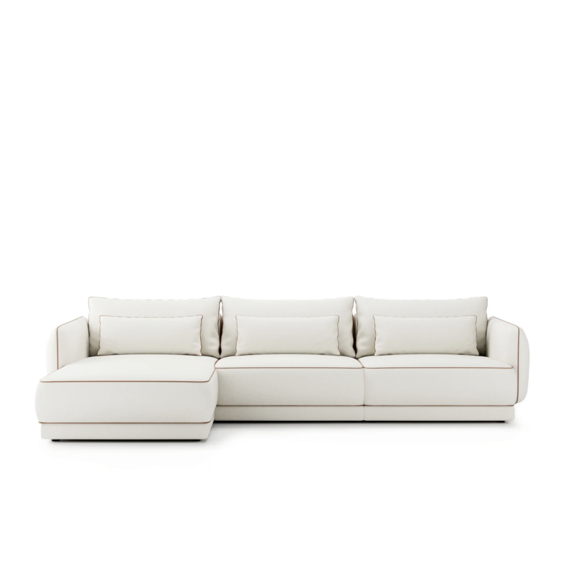 Colțar Modular Yvette, 340 cm, Perne cu Puf Natural, Spumă HR Premium, Design Luxury Contemporan