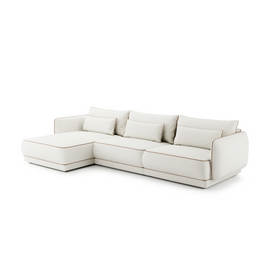 Colțar Modular Yvette, 340 cm, Perne cu Puf Natural, Spumă HR Premium, Design Luxury Contemporan