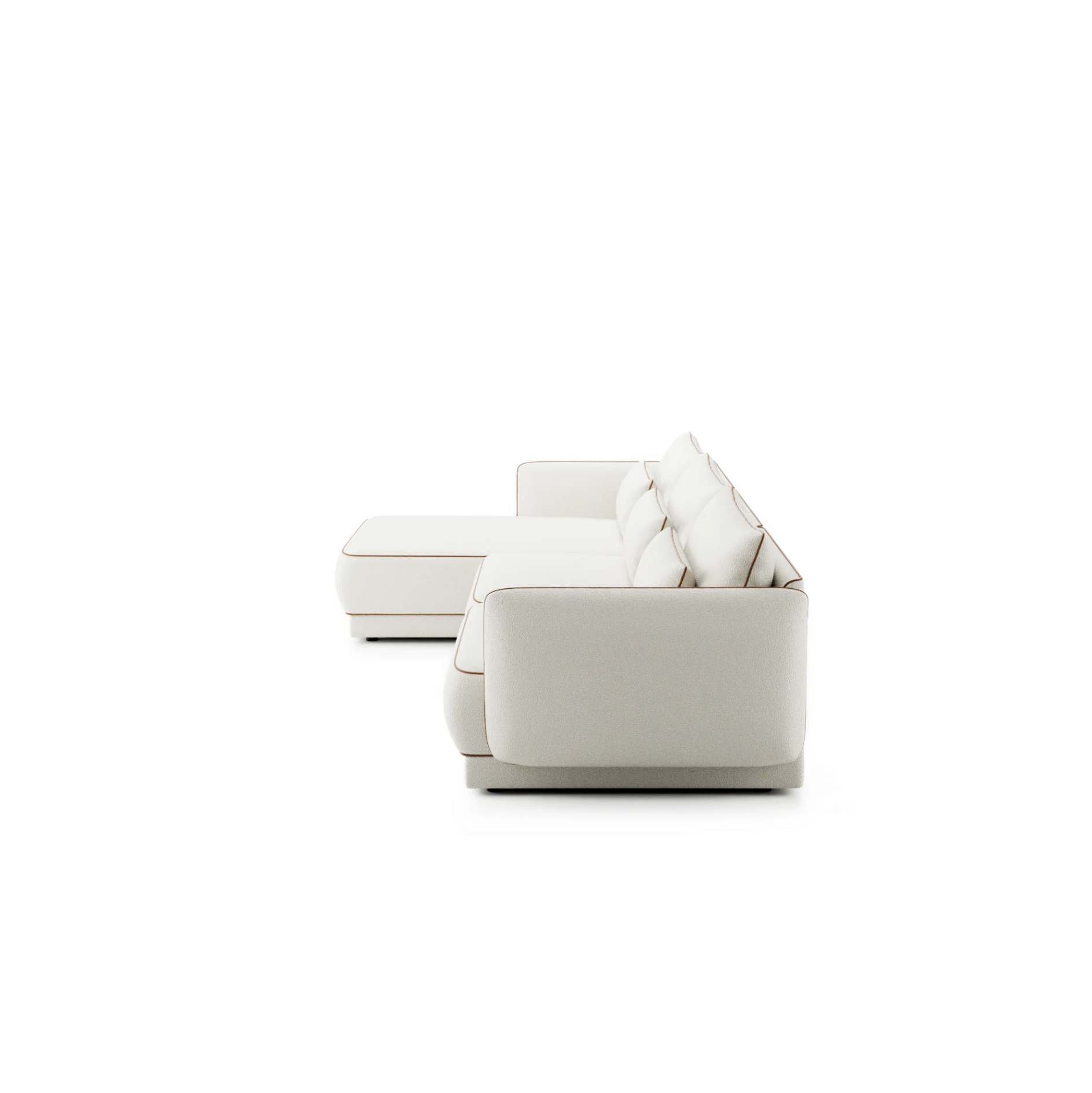 Colțar Modular Yvette, 340 cm, Perne cu Puf Natural, Spumă HR Premium, Design Luxury Contemporan