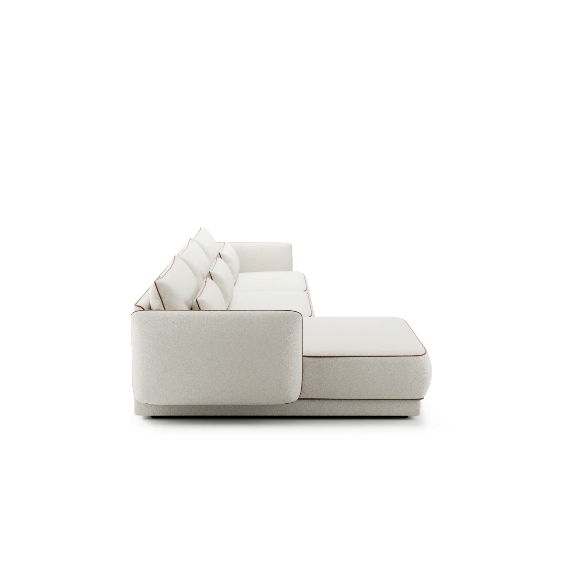 Colțar Modular Yvette, 340 cm, Perne cu Puf Natural, Spumă HR Premium, Design Luxury Contemporan