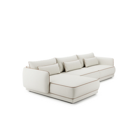 Colțar Modular Yvette, 340 cm, Perne cu Puf Natural, Spumă HR Premium, Design Luxury Contemporan