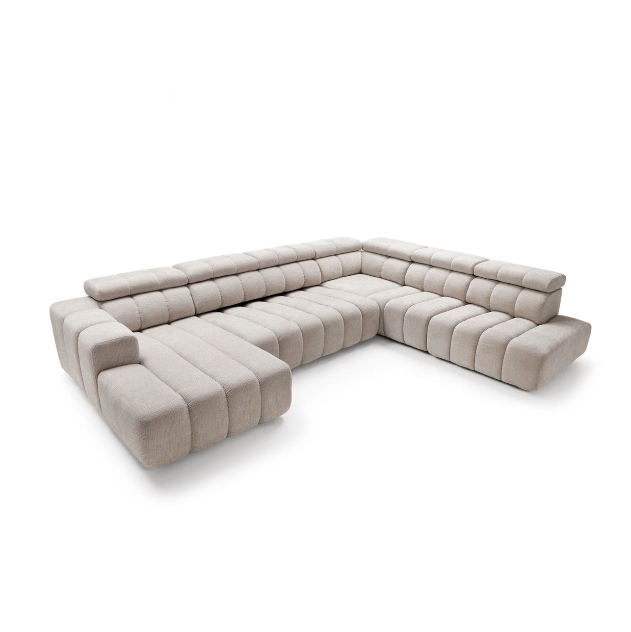 Colțar Modular Noella, 367 cm, Extensie Electrică Șezut, Tetiere Reglabile, Design Premium Luxury
