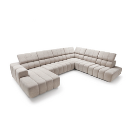 Colțar Modular Noella, 367 cm, Extensie Electrică Șezut, Tetiere Reglabile, Design Premium Luxury