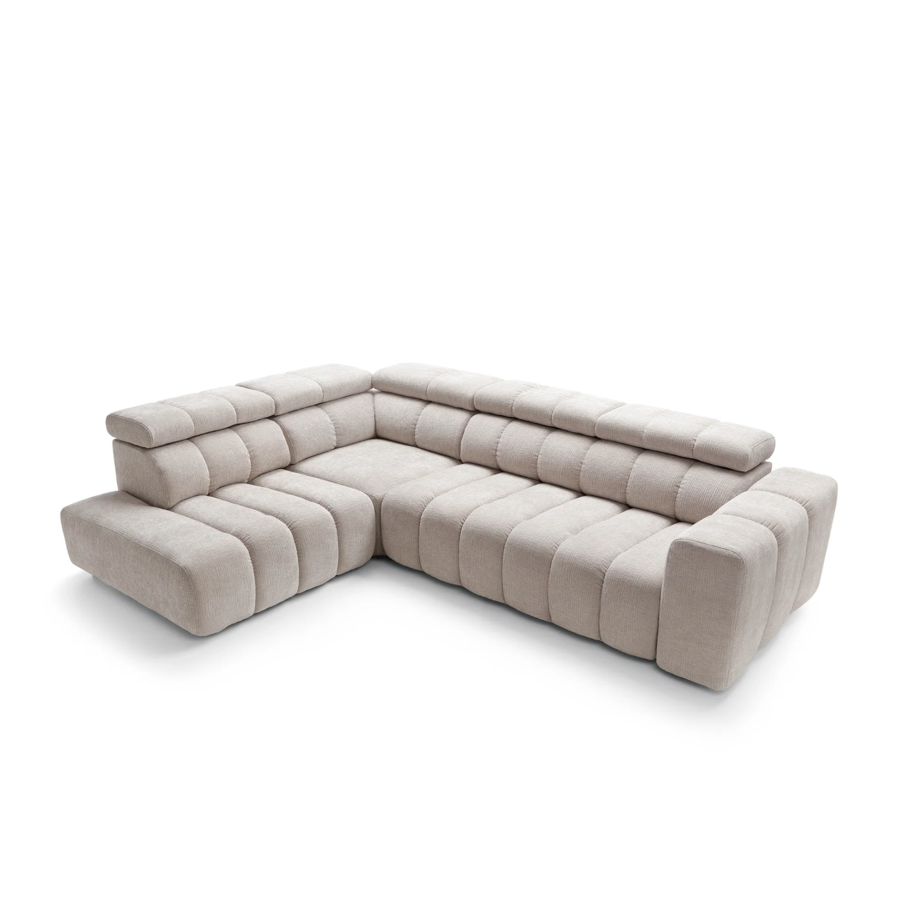 Colțar Noella, Extensie Electrică Șezut, Tetiere Reglabile, Spumă HR Premium, Design Modern Luxury