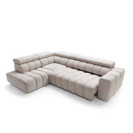 Colțar Noella, Extensie Electrică Șezut, Tetiere Reglabile, Spumă HR Premium, Design Modern Luxury
