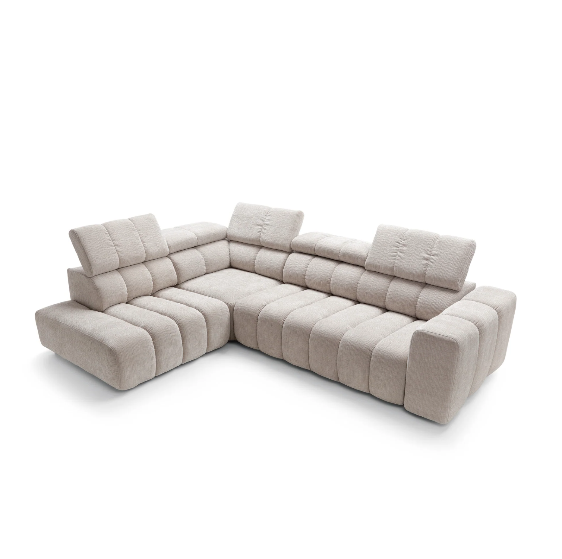 Colțar Noella, Extensie Electrică Șezut, Tetiere Reglabile, Spumă HR Premium, Design Modern Luxury