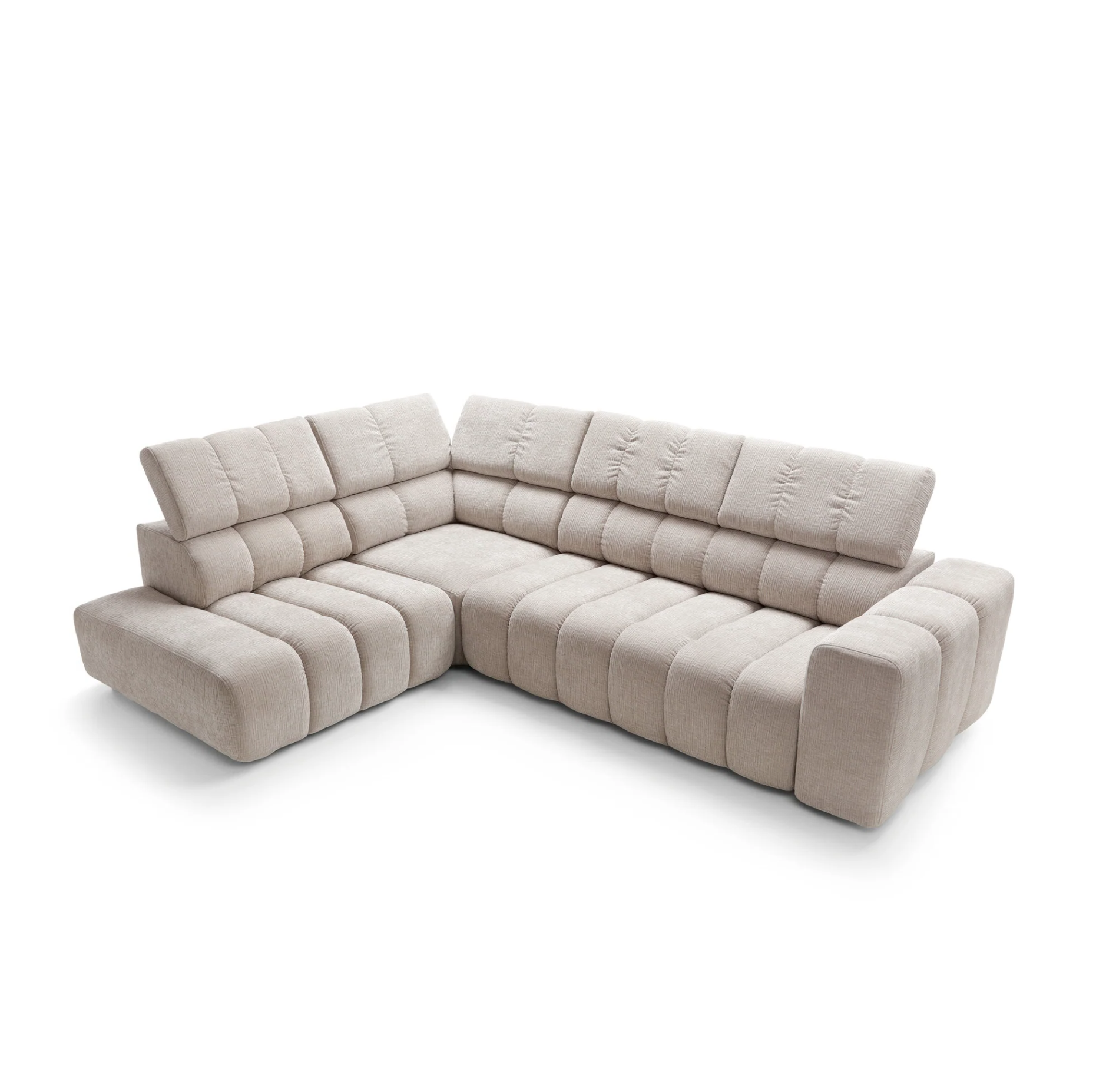 Colțar Noella, Extensie Electrică Șezut, Tetiere Reglabile, Spumă HR Premium, Design Modern Luxury