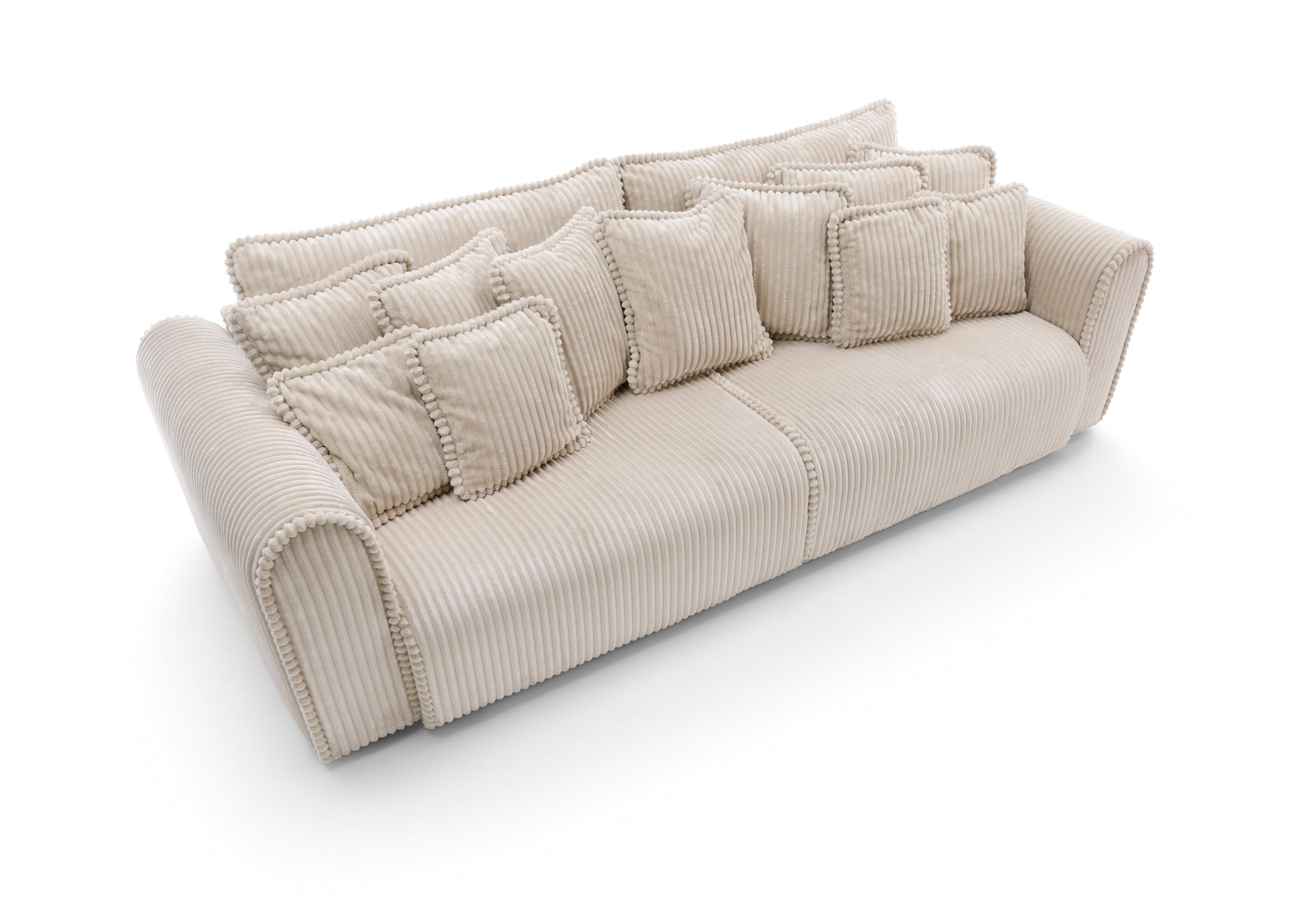 Canapea extensibilă Massimo XL, 4 în 1, 302 cm, Funcție Pat 240 x 180 cm, Ladă de Depozitare, Design Modern Premium