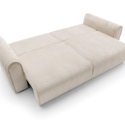 Canapea extensibilă Massimo XL, 4 în 1, 302 cm, Funcție Pat 240 x 180 cm, Ladă de Depozitare, Design Modern Premium