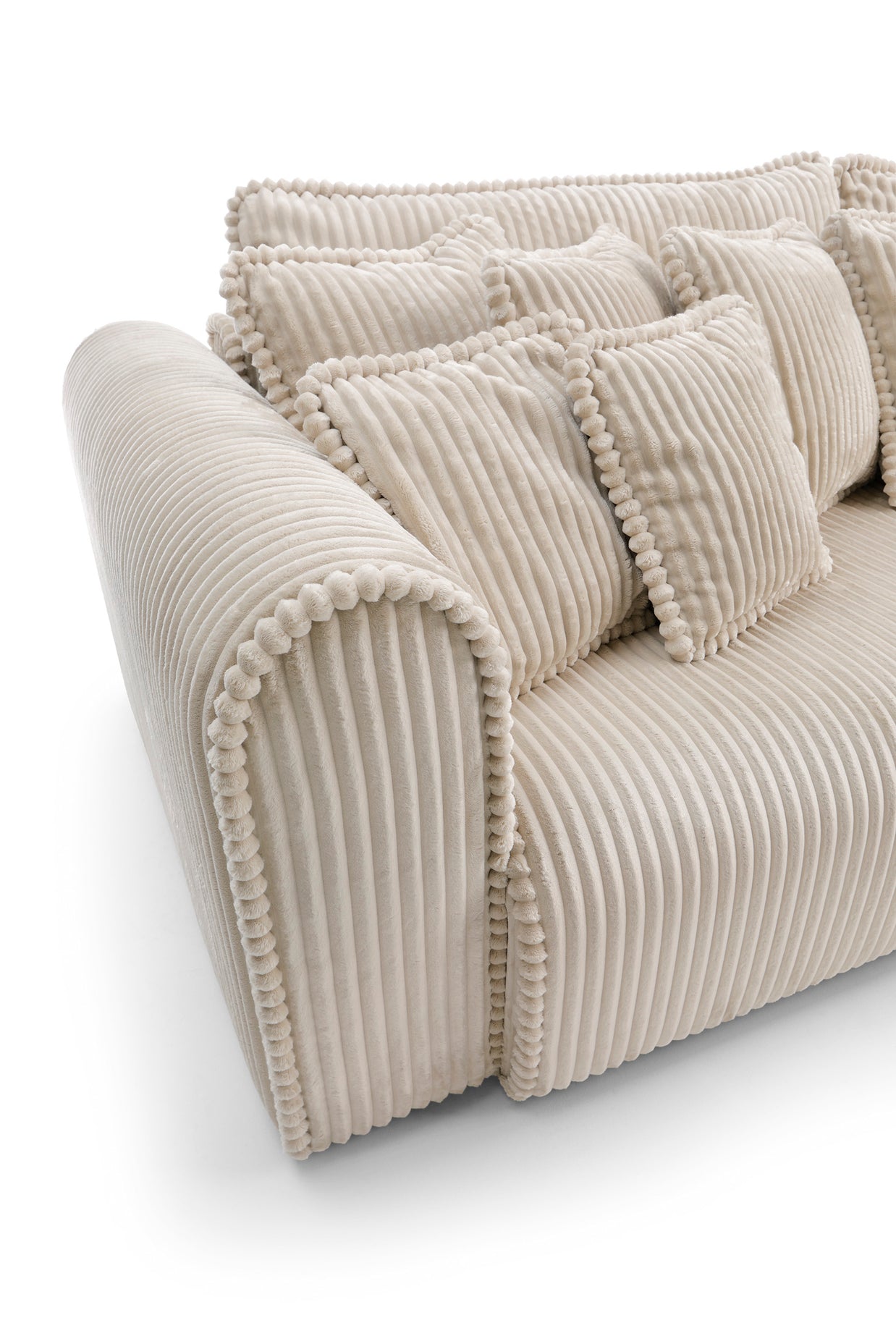Canapea extensibilă Massimo XL, 4 în 1, 302 cm, Funcție Pat 240 x 180 cm, Ladă de Depozitare, Design Modern Premium