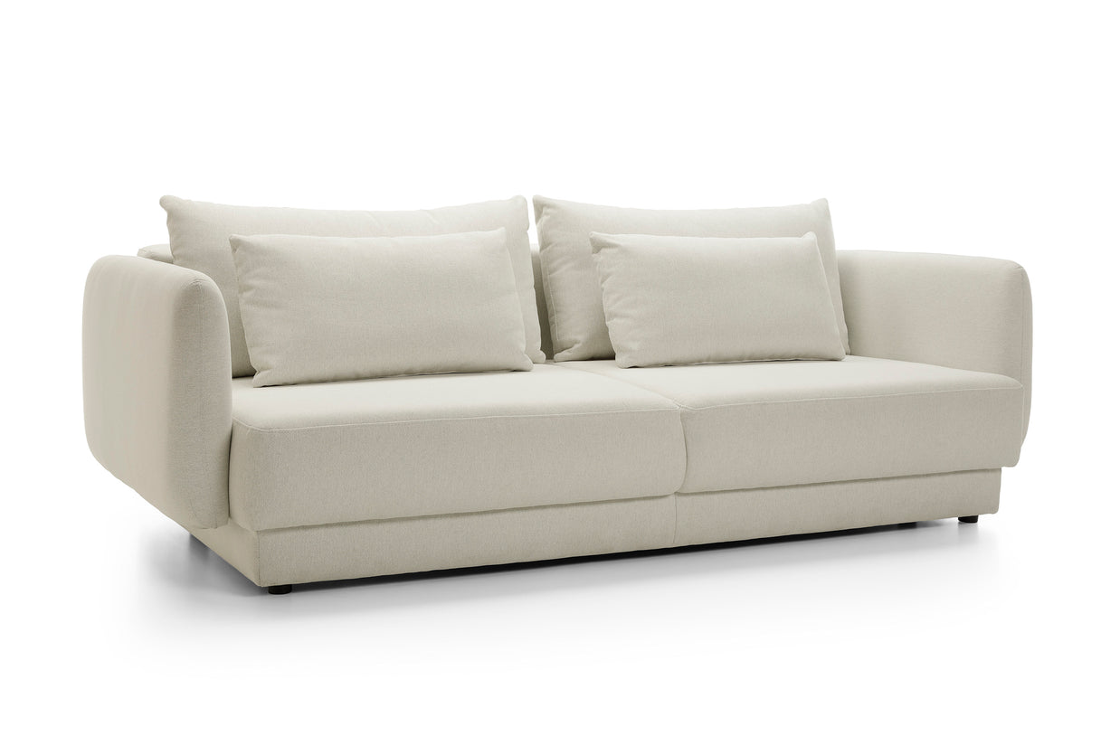 Canapea Extensibilă Elora, 245 cm, Funcție Pat 200 x 145 cm, Ladă de Depozitare, Design Modern Premium