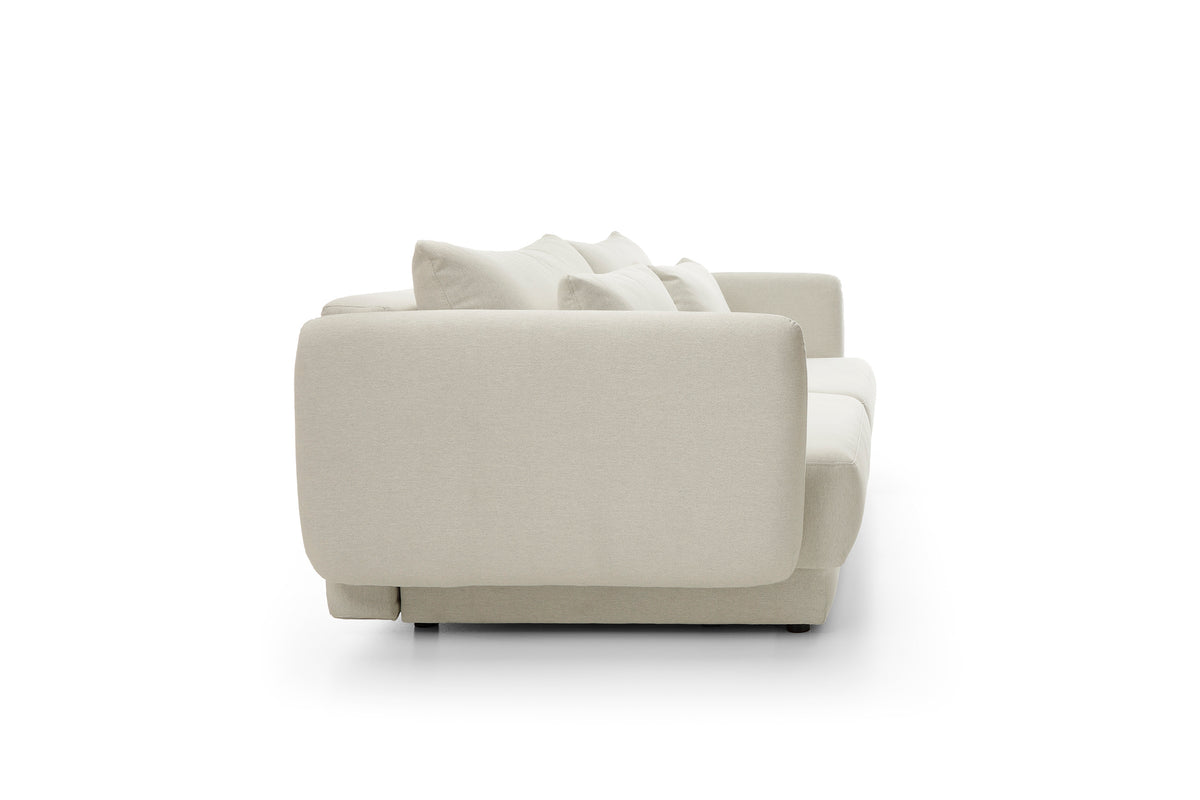 Canapea Extensibilă Elora, 245 cm, Funcție Pat 200 x 145 cm, Ladă de Depozitare, Design Modern Premium