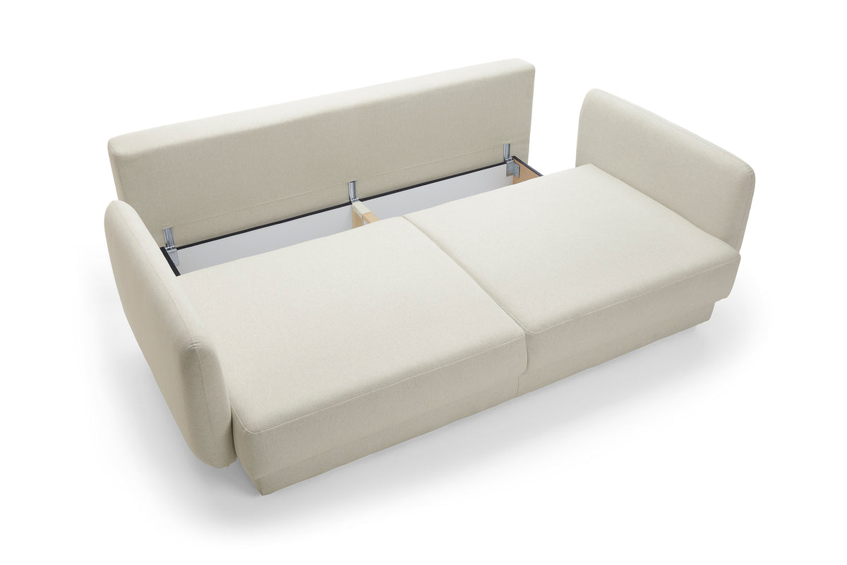 Canapea Extensibilă Elora, 245 cm, Funcție Pat 200 x 145 cm, Ladă de Depozitare, Design Modern Premium