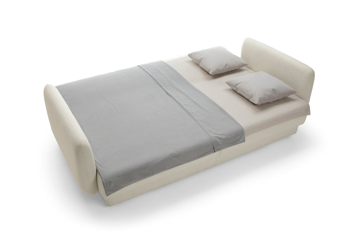 Canapea Extensibilă Elora, 245 cm, Funcție Pat 200 x 145 cm, Ladă de Depozitare, Design Modern Premium
