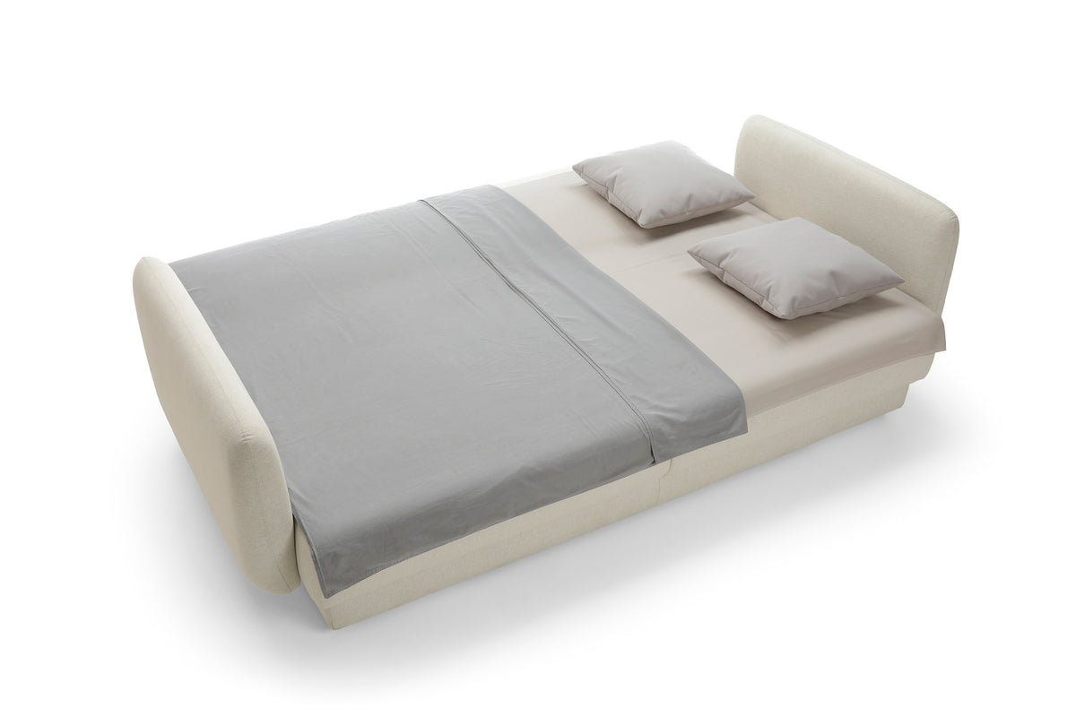 Canapea Extensibilă Elora, 245 cm, Funcție Pat 200 x 145 cm, Ladă de Depozitare, Design Modern Premium
