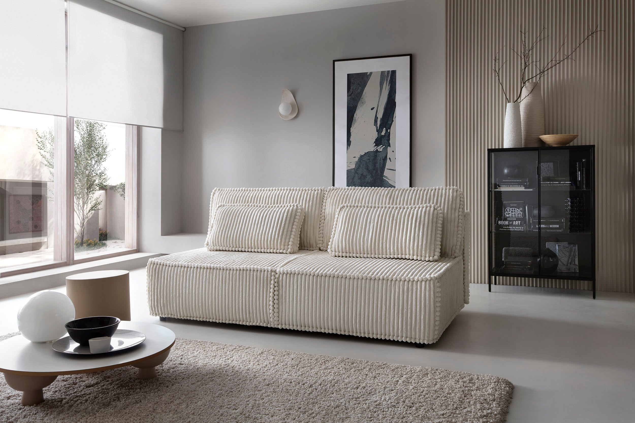 Canapea Extensibilă Sicilia, 200 cm, Funcție Pat 200 x 155 cm, Ladă de Depozitare, Design Modern Minimalist