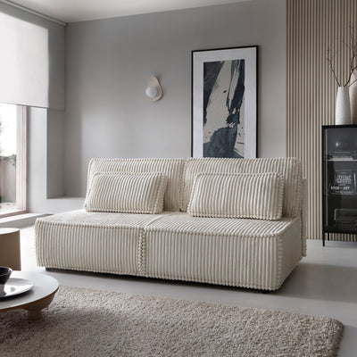 Canapea Extensibilă Sicilia, 200 cm, Funcție Pat 200 x 155 cm, Ladă de Depozitare, Design Modern Minimalist