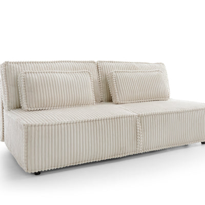 Canapea Extensibilă Sicilia, 200 cm, Funcție Pat 200 x 155 cm, Ladă de Depozitare, Design Modern Minimalist