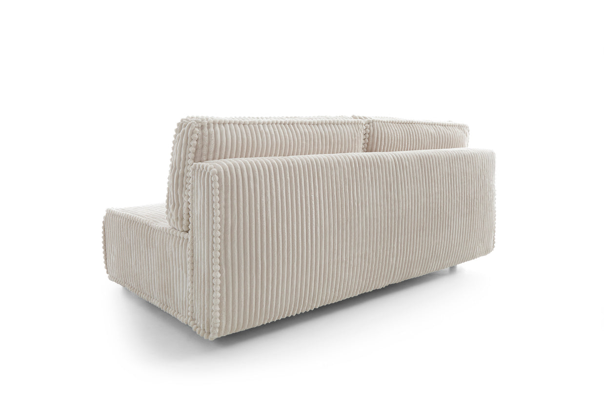 Canapea Extensibilă Sicilia, 200 cm, Funcție Pat 200 x 155 cm, Ladă de Depozitare, Design Modern Minimalist