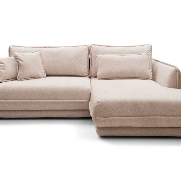 Colțar Extensibil Tulum, 267 cm, Funcție Pat 200 x 164 cm, Ladă de Depozitare, Design Boho Modern Premium
